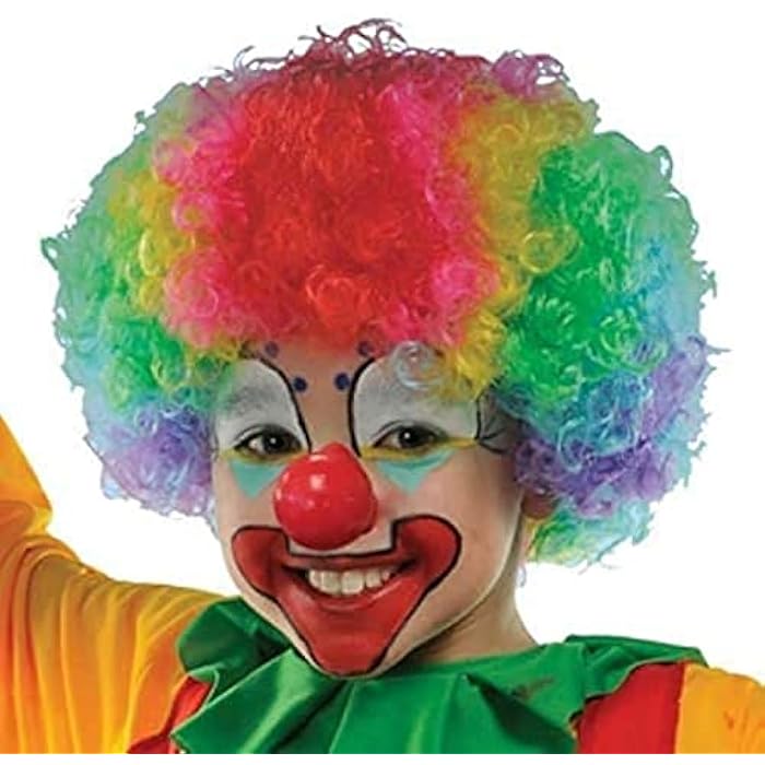 Amscan Wonka amscan 840170 Clown Costume Wig | Multicolor | 1 Pc, One Size-Child - Image 2